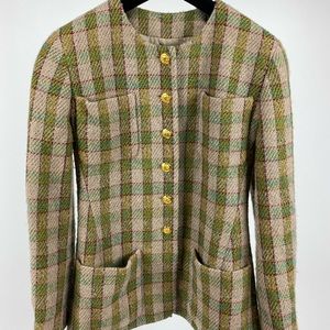 Vintage Chanel Checkered/Plaid Coat